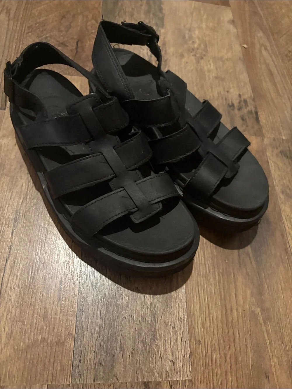 Dr Marten’s Black Strappy  Sandals